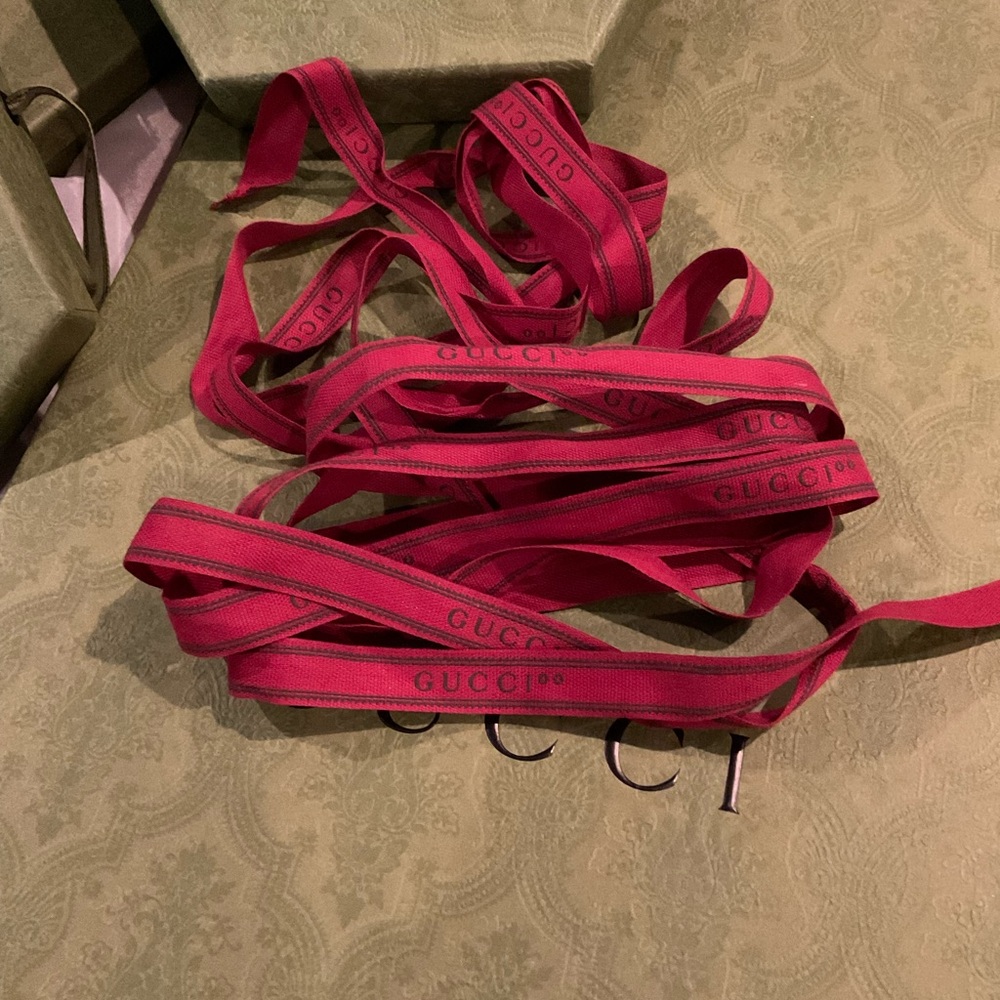 Authentic Gucci ribbon Gucci red maroon ribbon 110 inches